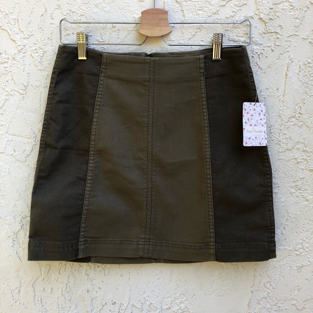 Free People Olive Green Skirt NWT